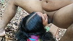 Husband mouth fuck his wife in middle of jungle