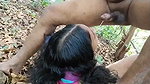 Husband mouth fuck his wife in middle of jungle