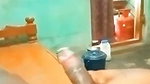 Sexy aunty give Handjob  show her boob