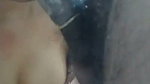 Sexy lady give Blowjob of lover condom cover dick