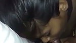 Beautiful lady give Blowjob to lover