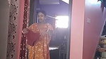 After taking bath aunty wearing dress