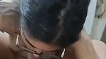 Beautiful girlfriend giving deeply Blowjob