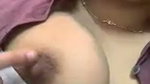 Hot girl show her boobs  pressing her nipple