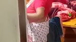 Mature aunty Changing dress