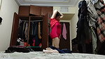 Sexy lady Changing dress