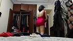 Sexy lady Changing dress