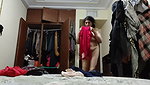 Sexy lady Changing dress