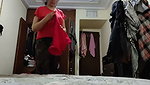 Sexy lady Changing dress
