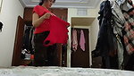 Sexy lady Changing dress