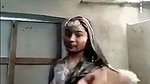 Village girl taking bath