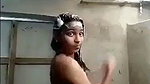 Village girl taking bath