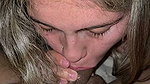 Stepsister gives blowjob and cum on face