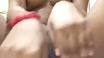 A 19 year old nude desi girl spits on her tits