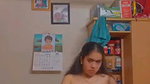 A girl strips to record her MMS in Bangla sex