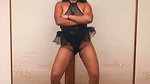 Chubby girl records her nude dance in various cost