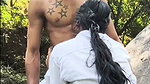 HD outdoor sex of a village couple in a jungle pon