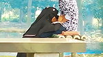 Hijabi girl enjoys outdoor sex riding on her love