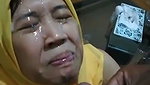 Hijabi slut takes clients cum on her face