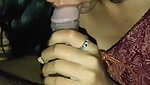 Sexy babes erotic Indian blowjob until her guy