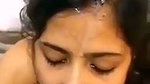 Beautiful girl cum on her mouth