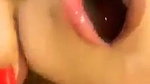 Beautiful girl cum on her mouth