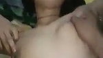 Hot girl pressing her boobs
