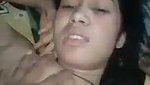Hot girl pressing her boobs