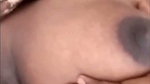 Tamil aunty pressing her huge boobs  showing