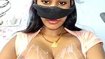 Beautiful girl showing her huge boobs