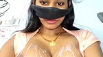 Beautiful girl showing her huge boobs