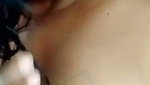 Mallu aunty with big boobs writing on nude breast