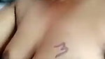 Mallu aunty with big boobs writing on nude breast