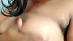 Mallu aunty with big boobs writing on nude breast