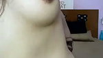 Beautiful girlfriend showing her huge boobs ass