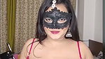 Hot bhabhi with red saree show her boobs in transparent saree  talking