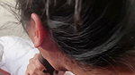 hot girl giving Blowjob deeply  cum on her mouth
