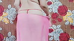 Beauty Queen, Nila YouTuber, Teasing & Showing Boobs through Pink Saree ~ PREMIUM Video
