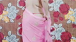 Beauty Queen, Nila YouTuber, Teasing & Showing Boobs through Pink Saree ~ PREMIUM Video