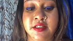 Sexy hot aunty show her huge melon  inserting pink dilo masturbation