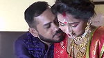 Husband enjoying his first night with wife