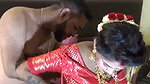 Husband enjoying his first night with wife
