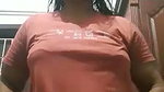 Aunty pressing her boobs  showing
