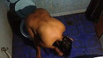 Aunty taking bath  showing