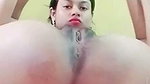 Beautiful girl showing her hairly pussy  asshole