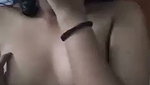 Boyfriend pressing her boobs of gf