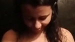 Shy girl showing her boobs