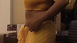 Desi wife in yellow saree shared