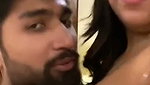 Boyfriend suck his gf boob