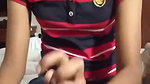 Stepsister giving Handjob to his cousin